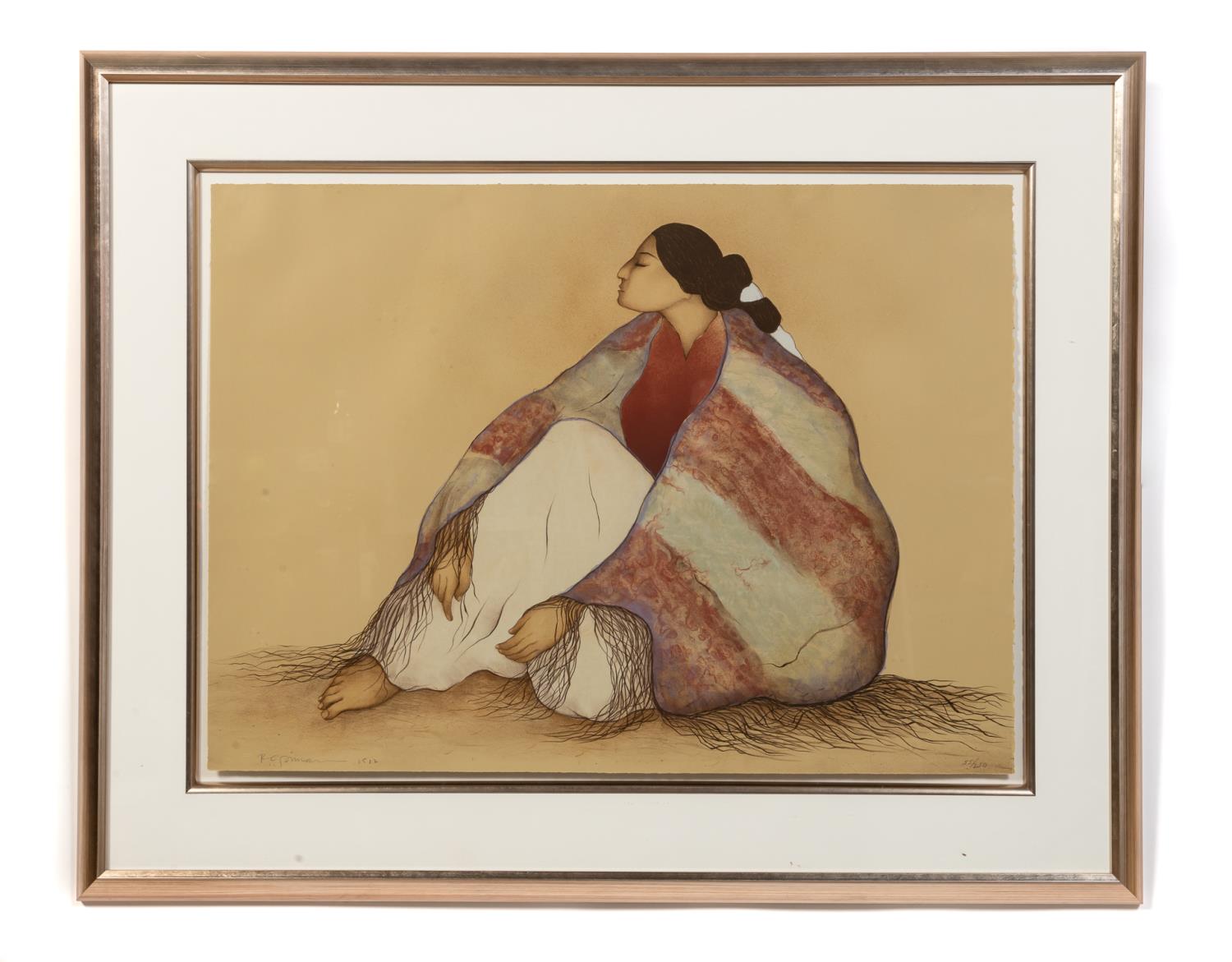 Appraisal: R C GORMAN WOMAN FROM WINDOW ROCK LITHOGRAPH Rudolph Carl