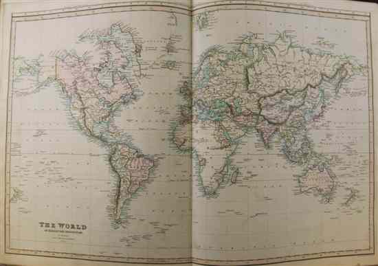 Appraisal: SMITHS NEW GENERAL ATLAS complete with fifty six hand coloured