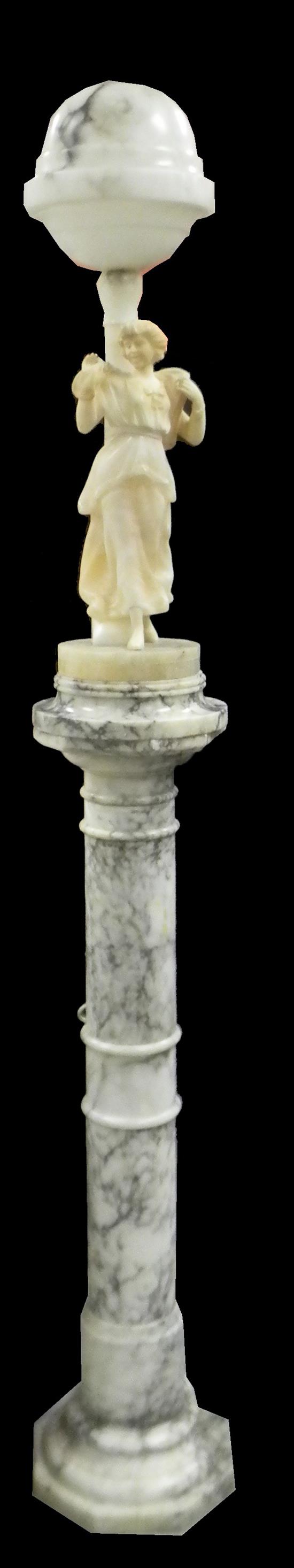 Appraisal: G Dello Sbarba Figli Italy th alabaster and marble electric