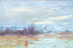 Appraisal: Joseph Henry Sharp Untitled Winter Scene Montanaoil on canvas x