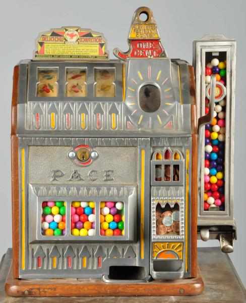 Appraisal: Pace Bantom Gum Ball Slot Machine Description An unusual three