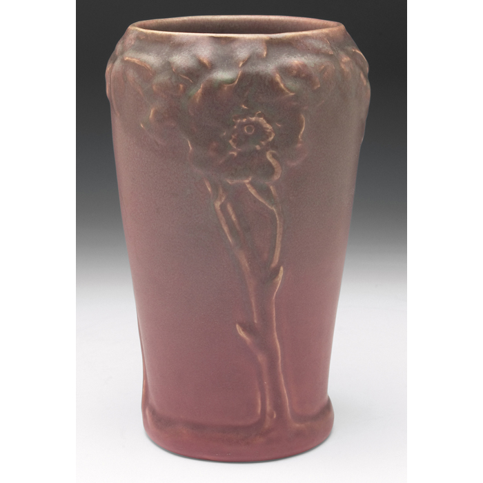 Appraisal: Rookwood vase raised organic design under a pink and green