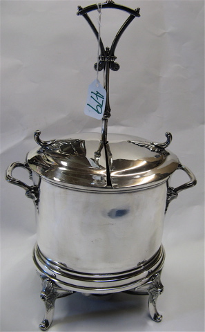 Appraisal: REED BARTON SILVER PLATED EGG WARMER th century raised on