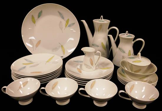 Appraisal: Rosenthal porcelain dinnerware Raymond Loewy 'Bunte Blatter' or 'Colored Leaves'