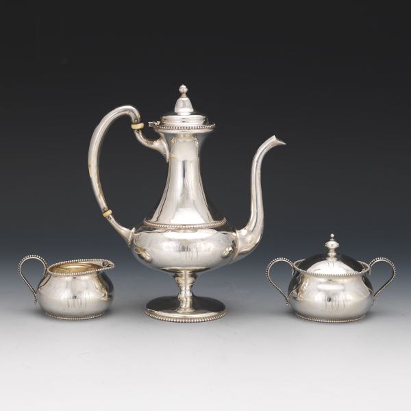 Appraisal: WATROUS MFG CO THREE PIECE COFFEE SET Three piece sterling