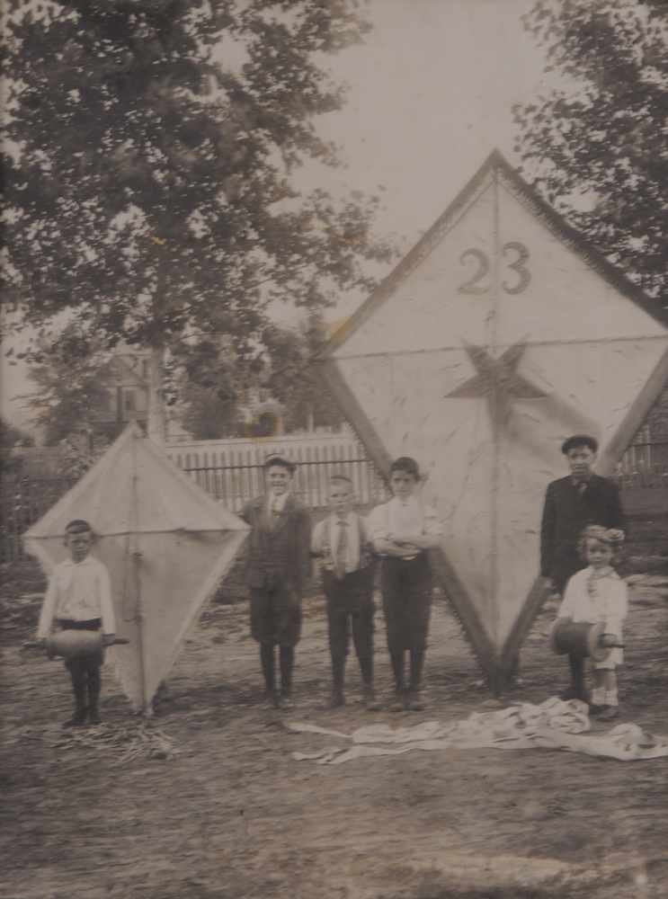 Appraisal: UNKNOWN C YOUNG KITE FLYERS Toned bromide print Provenance Property