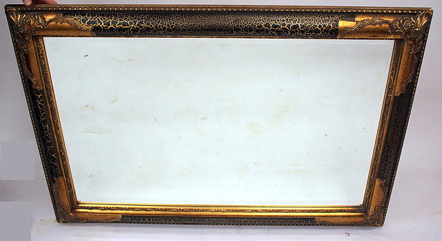 Appraisal: A LATE TH CENTURY RECTANGULAR GILT FRAMED WALL MIRROR with