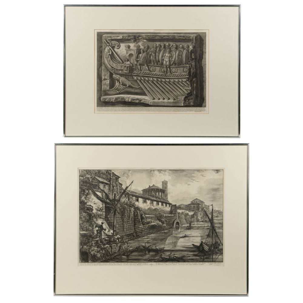 Appraisal: GIOVANNI BATTISTA PIRANESI ITALIAN - VIEW OF THE TIBER ISLAND