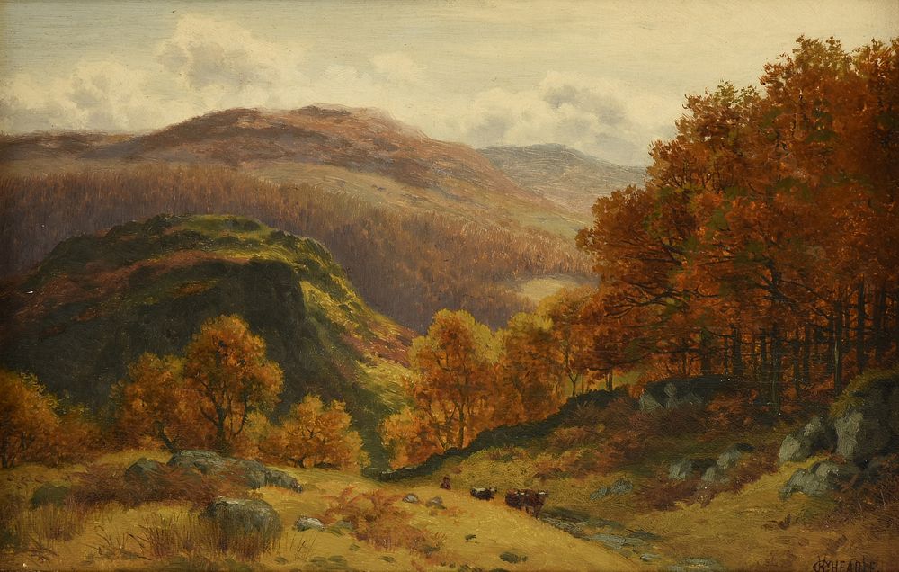 Appraisal: HENRY CHEADLE British - A PAINTING Landscape of North Wales