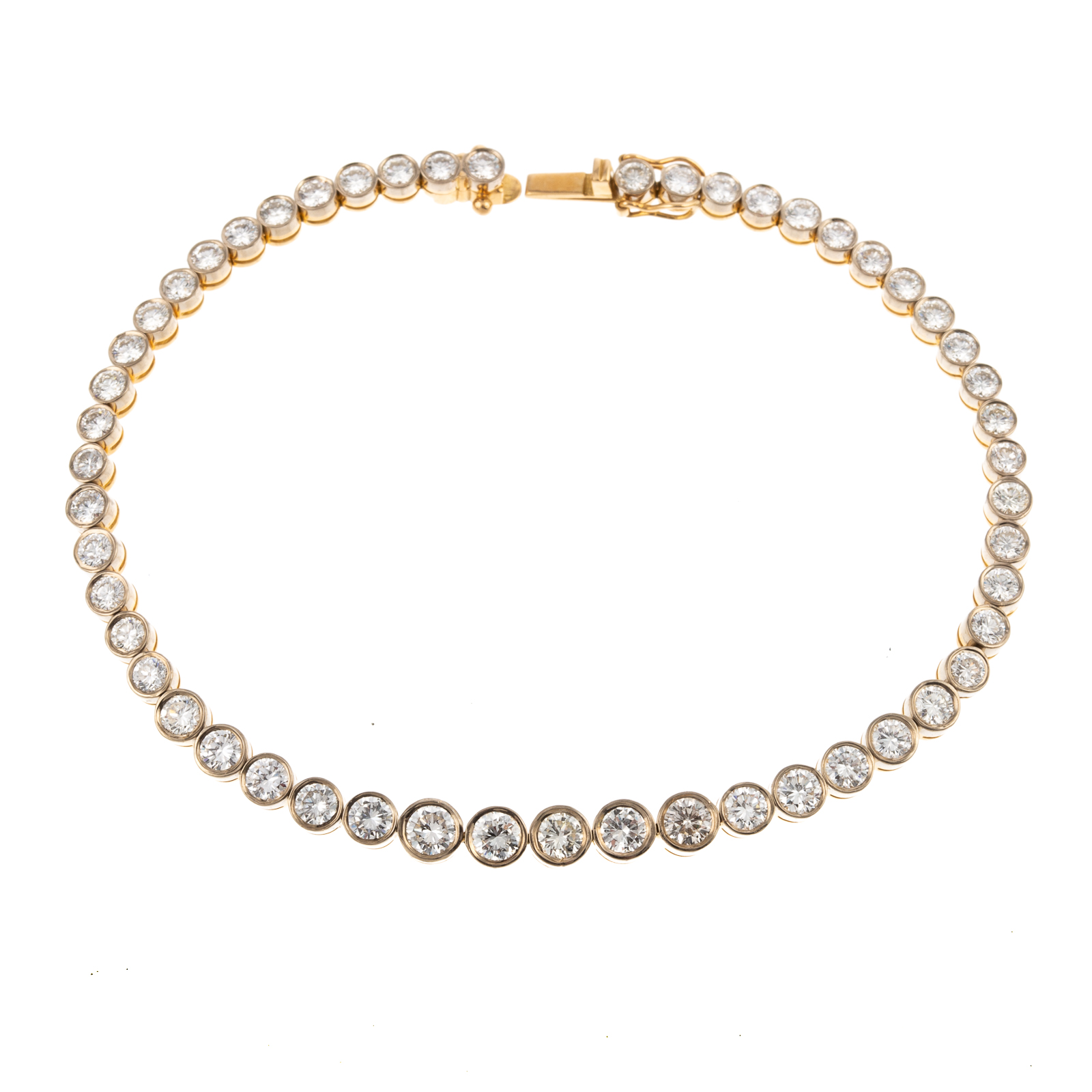 Appraisal: A GRADUATED CTW DIAMOND BRACELET IN K K yellow gold