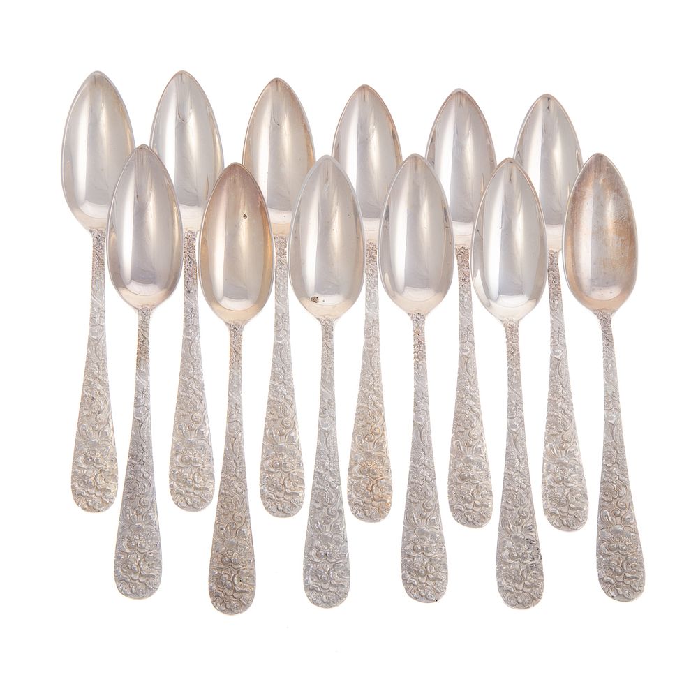 Appraisal: Stieff Rose Sterling Fruit Spoons No monograms ozt Condition Excellent