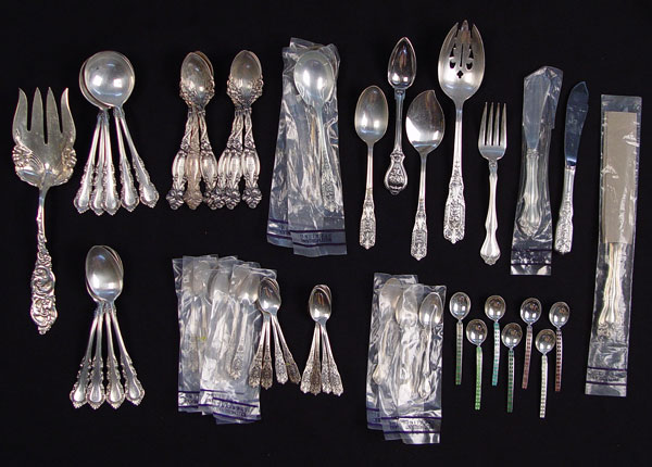 Appraisal: PIECE ASSORTED ESTATE STERLING FLATWARE LOT sterling pieces to include