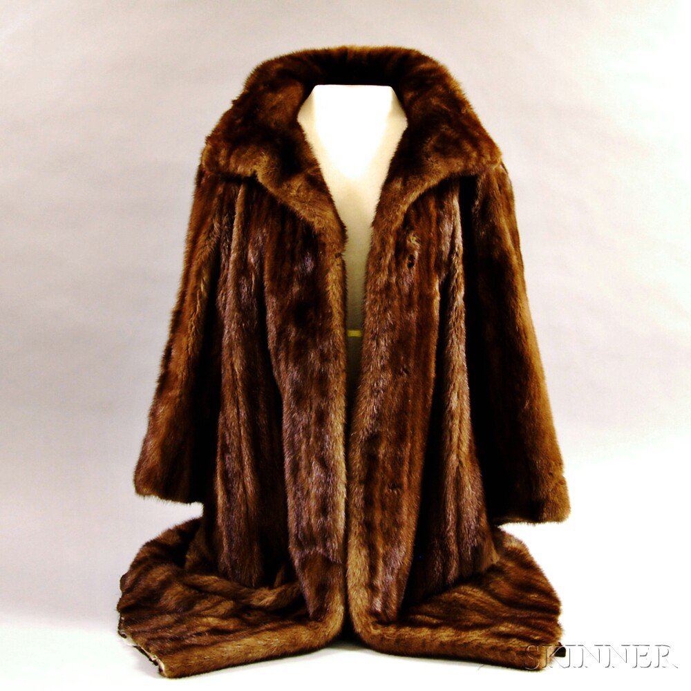 Appraisal: Anne Klein Three-quarter Length Brown Mink Coat with labels for