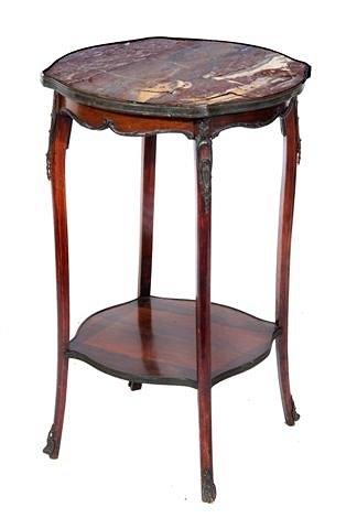 Appraisal: A FRENCH ROSEWOOD AND GILT METAL MOUNTED OCCASIONAL TABLE with