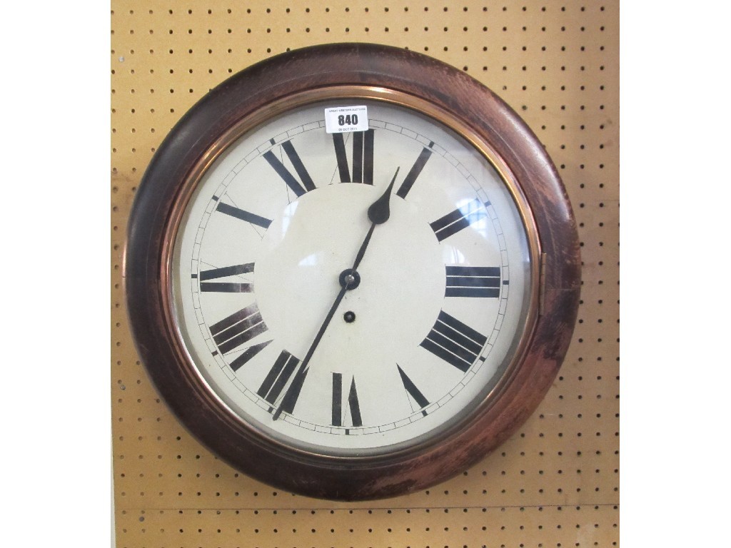 Appraisal: Edwardian circular wall clock