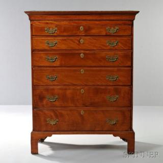 Appraisal: Birch Tall Chest of Drawers Massachusetts or New Hampshire late