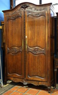 Appraisal: Louis XV style two door wedding armoire Louis XV style