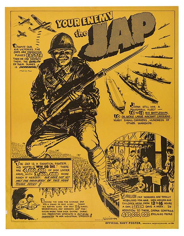 Appraisal: Anti Japanese War Propaganda Poster Your Enemy the Jap World