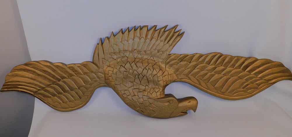 Appraisal: LARGE GILTWOOD EAGLE A large modern carved and gilt wood