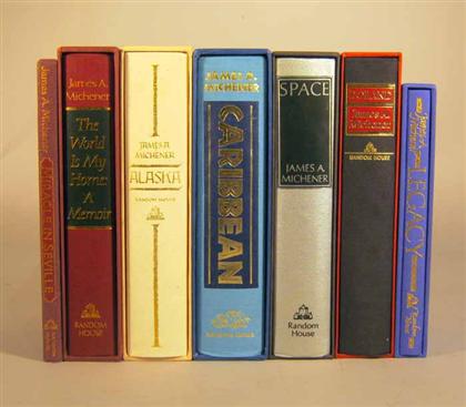 Appraisal: vols Michner James A Signed Limited First Editions Space New