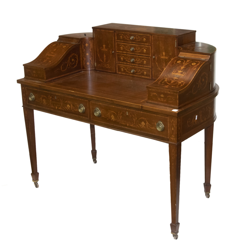 Appraisal: CUSTOM BRITISH INLAID CARLTON HOUSE DESK First quarter th c