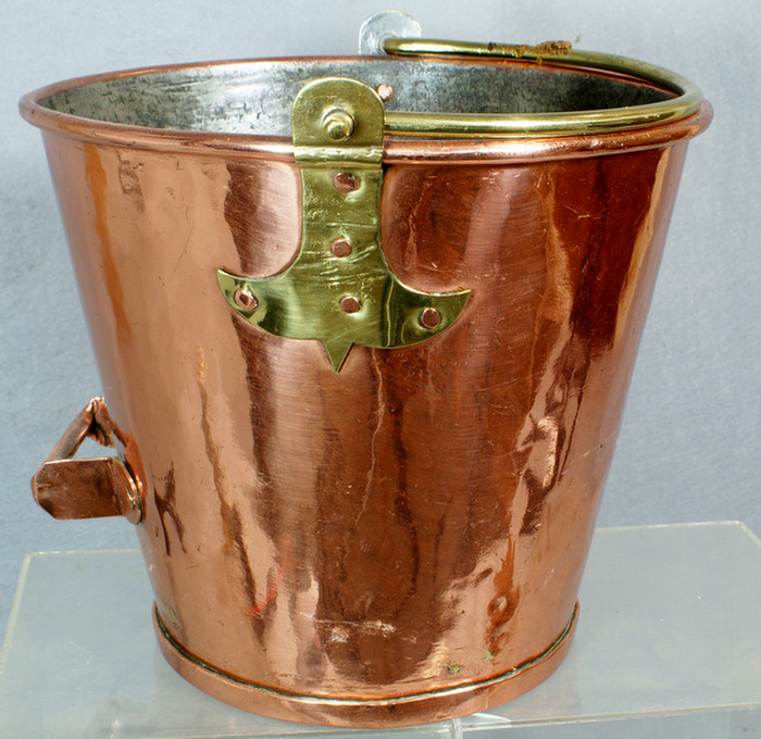 Appraisal: Brass and copper bucket h th - th c Estimate