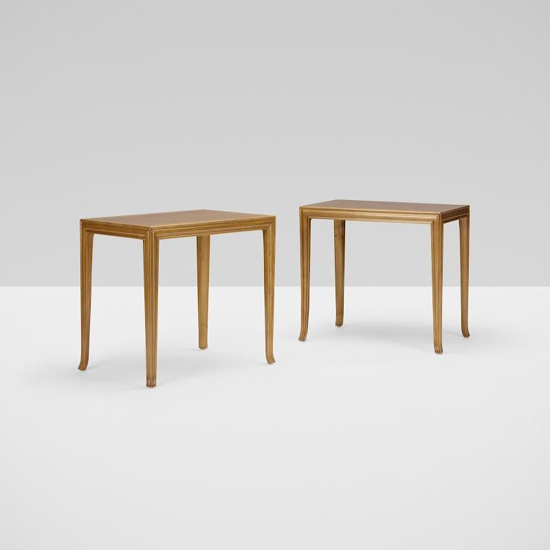 Appraisal: T H Robsjohn-Gibbings Custom occasional tables pair T H Robsjohn-Gibbings