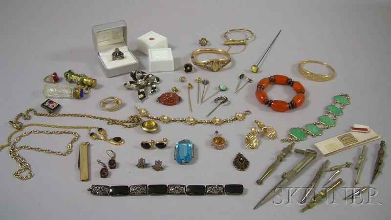 Appraisal: Group of Antique and Costume Jewelry Items including an kt