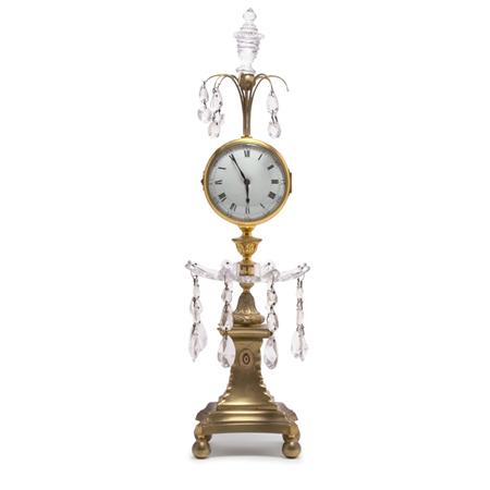 Appraisal: Neoclassical Style Gilt-Metal and Cut Glass Clock Estimate -