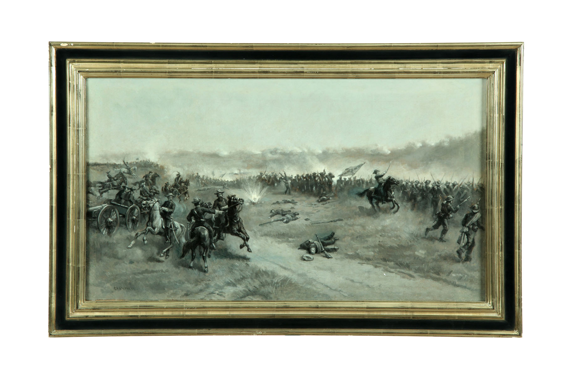 Appraisal: PICKETT'S CHARGE BY CHARLES HALLOWELL STEPHENS PENNSYLVANIA - Oil on