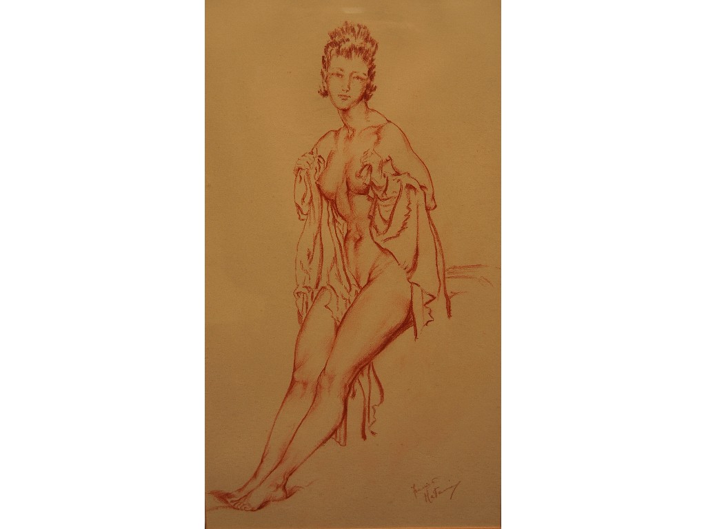 Appraisal: Franco Matania - - Two female nude studies both signed