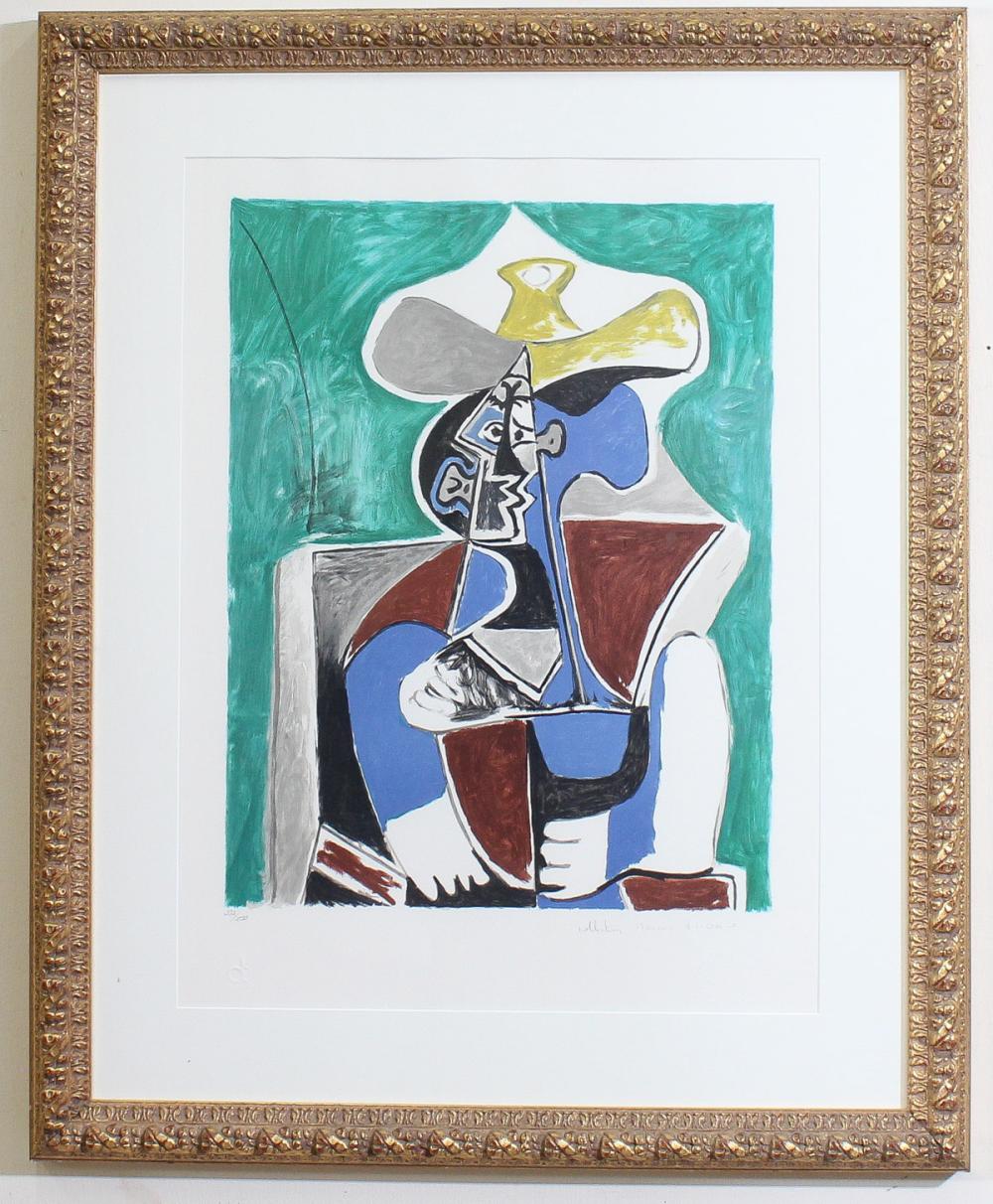 Appraisal: AFTER PABLO PICASSO Spain France - lithograph Buste Au Chapeau