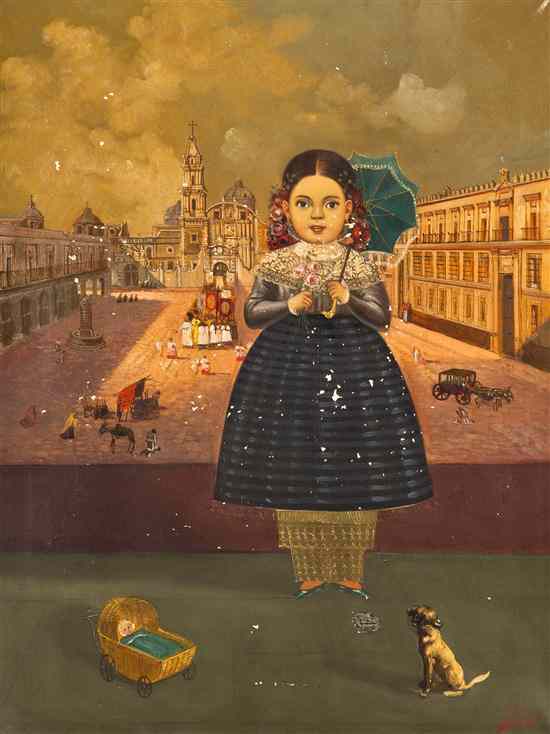 Appraisal: Horacio Renteria Rocha Mexican - Portrait of a Girl with