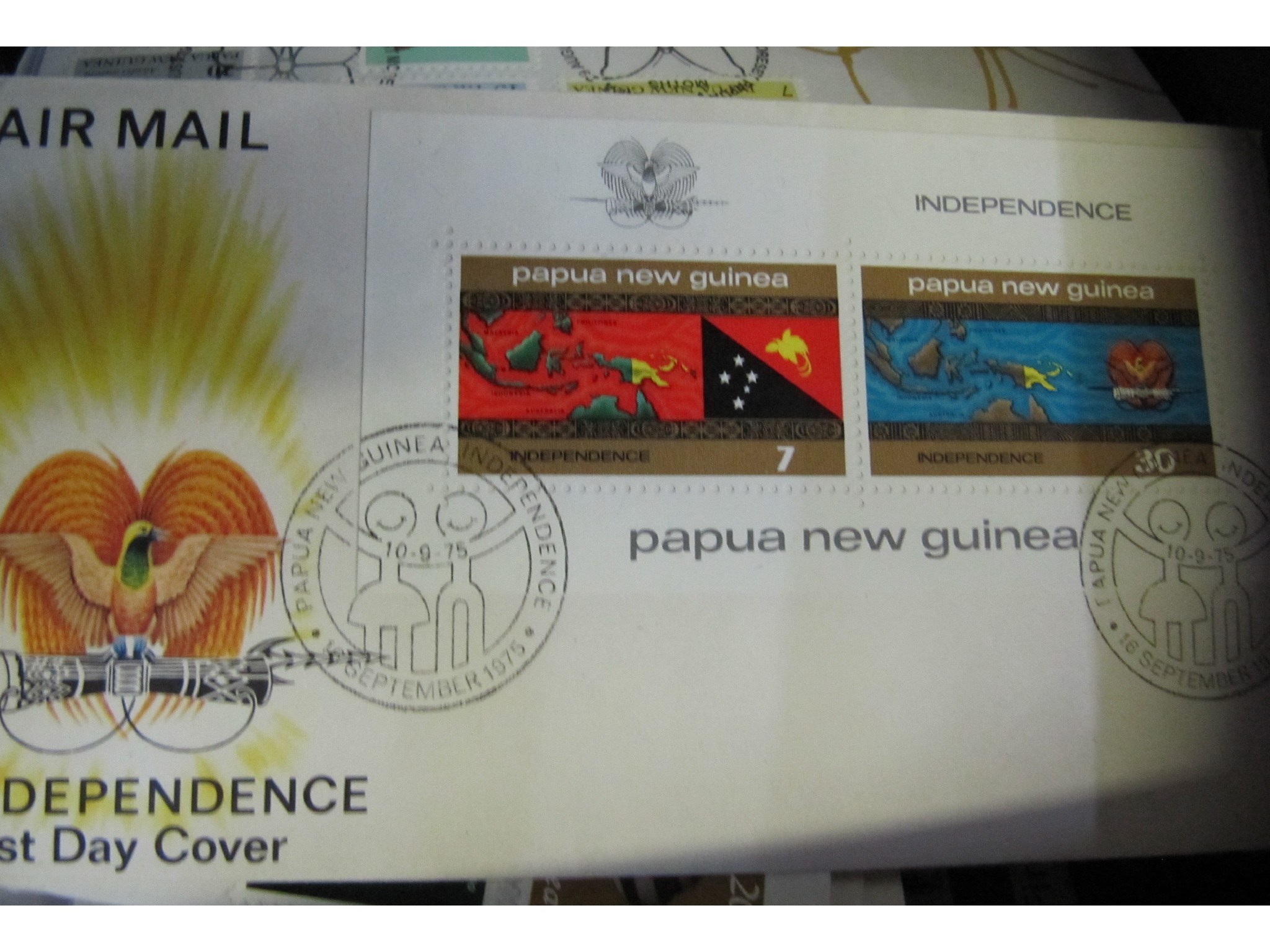 Appraisal: A box of airmail envelopes with stamps