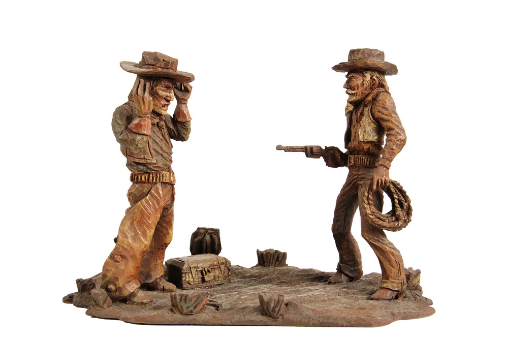 Appraisal: WESTERN FOLK ART CARVING - American Southwest Wood Carving of