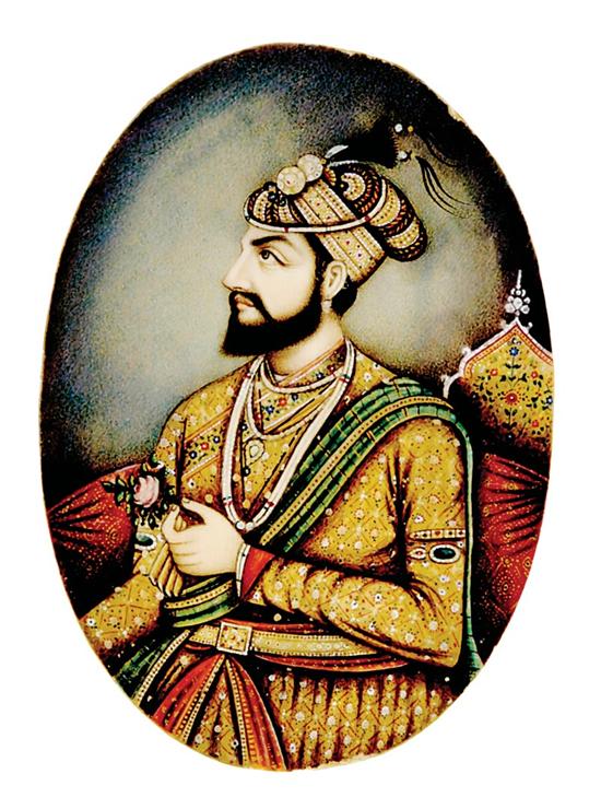 Appraisal: Portrait miniature of Mughal Emperor Shah Jahan th century oval