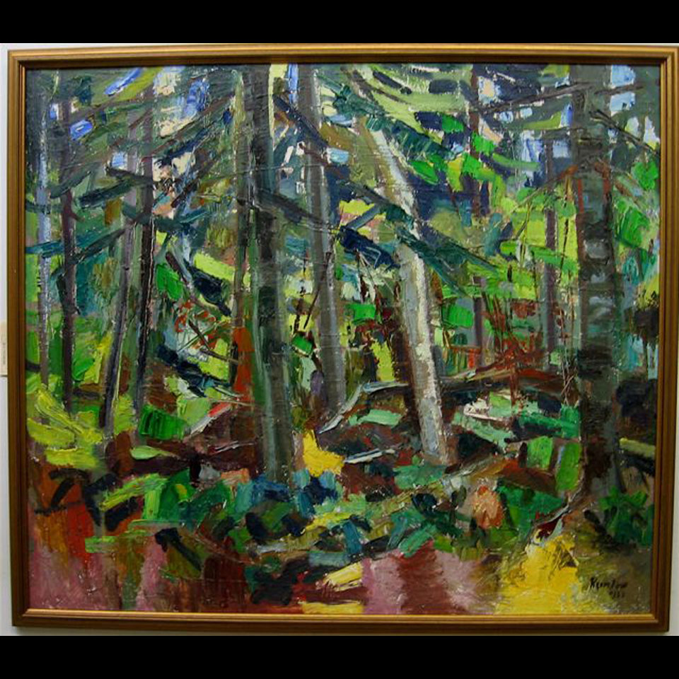 Appraisal: WOODLAND STUDY ERIC WESSELOW - CANADIAN OIL ON CANVAS SIGNED