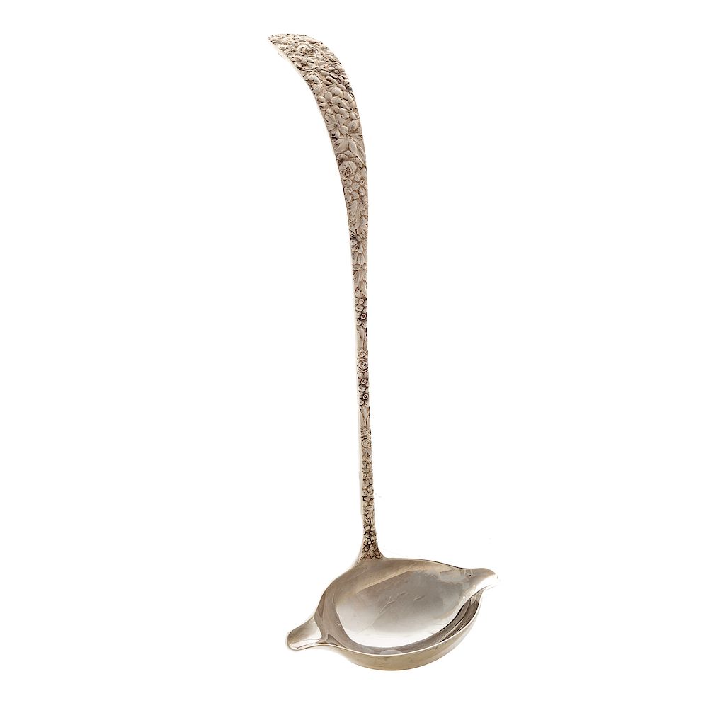 Appraisal: Stieff Rose sterling silver punch ladle in L ozt Condition