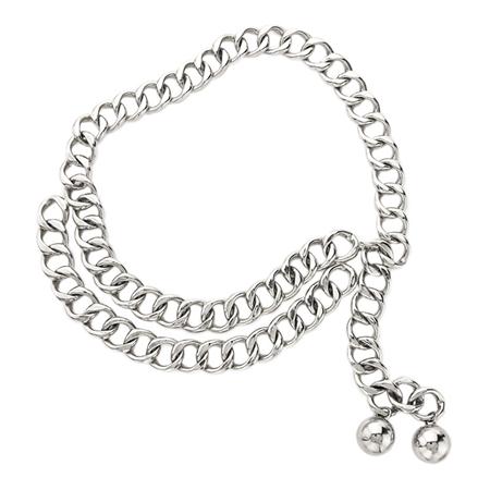 Appraisal: Chanel Chrome Chain Link Belt Estimate -