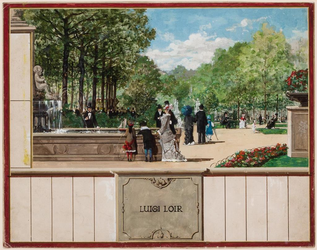 Appraisal: LUIGI LOIR French - Dans Le Parc gouache on paper