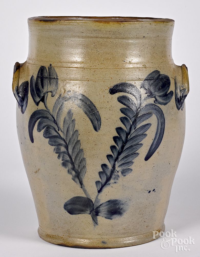 Appraisal: Pennsylvania Remmey-type stoneware crock Pennsylvania Remmey-type stoneware crock th c