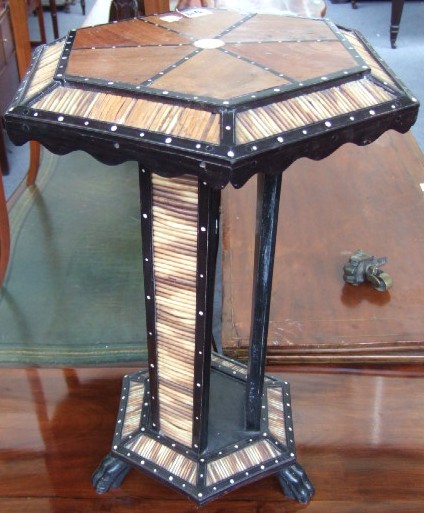 Appraisal: A th century Anglo Indian occasional table the specimen wood