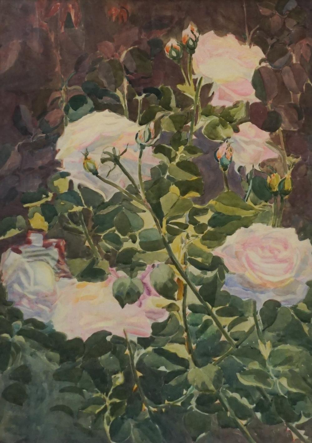 Appraisal: Rebecca Christina Harrington Canadian - Yellow Roses Watercolor on Paper