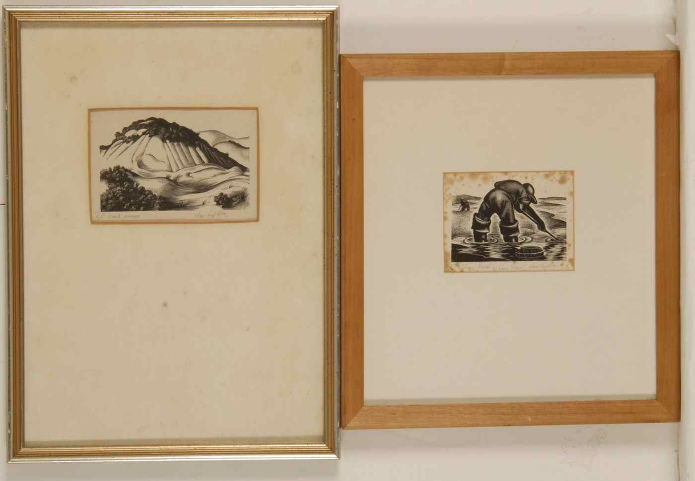 Appraisal: CLARE LEIGHTONAmerican - Two engravings Inscribed in pencil lower margin