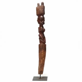 Appraisal: Nigeria Yoruba Horse Post carved from a single piece of