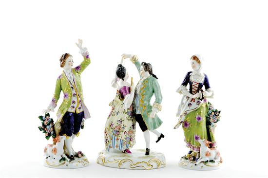 Appraisal: German porcelain figurines pair of standing figures in the form