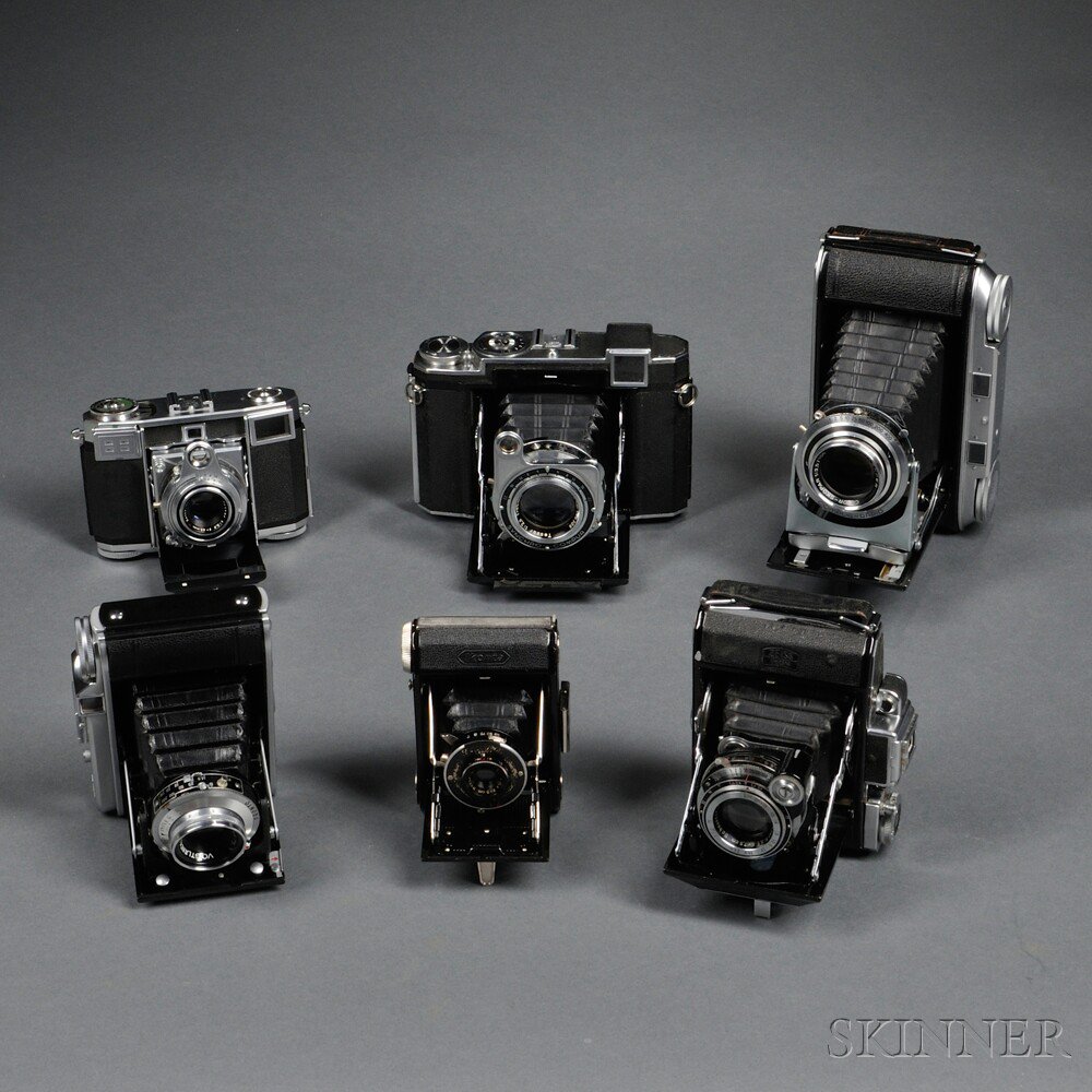 Appraisal: Six German Folding Cameras by Zeiss and Voigtlander four by