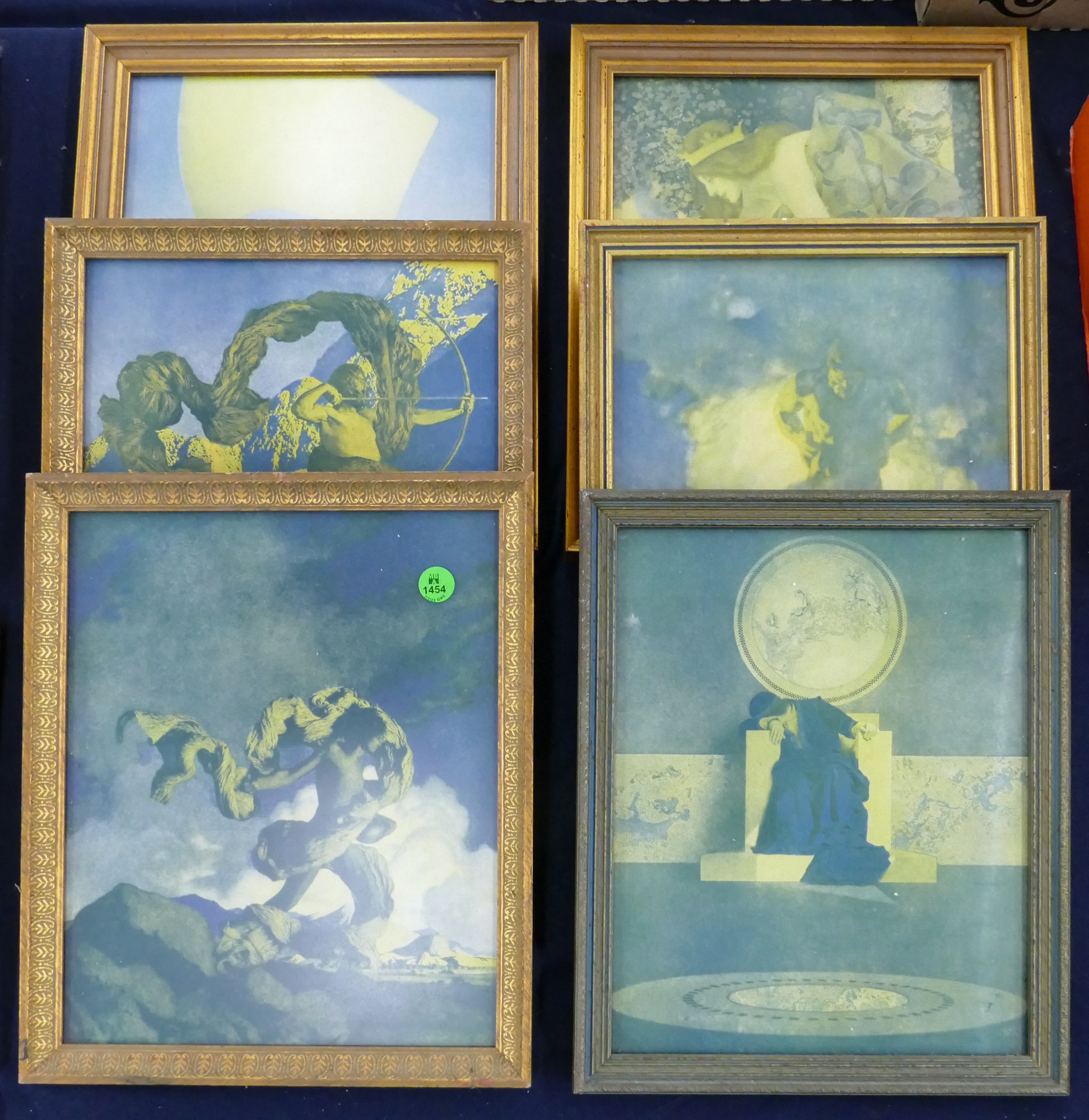 Appraisal: pc Maxfield Parrish Mythological Framed Prints ''x '' Approx