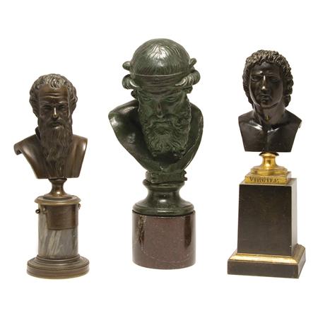 Appraisal: Group of Patinated-Bronze Busts Estimate -