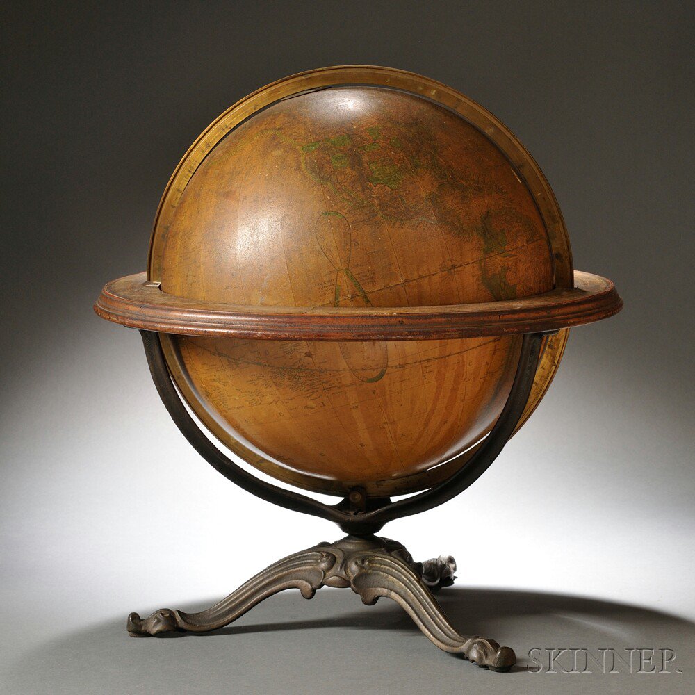 Appraisal: Gilman Joslin -inch Globe on Cast Iron Tripod Stand mid